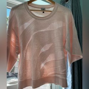 Cabi pale pink boxy Spring sweater